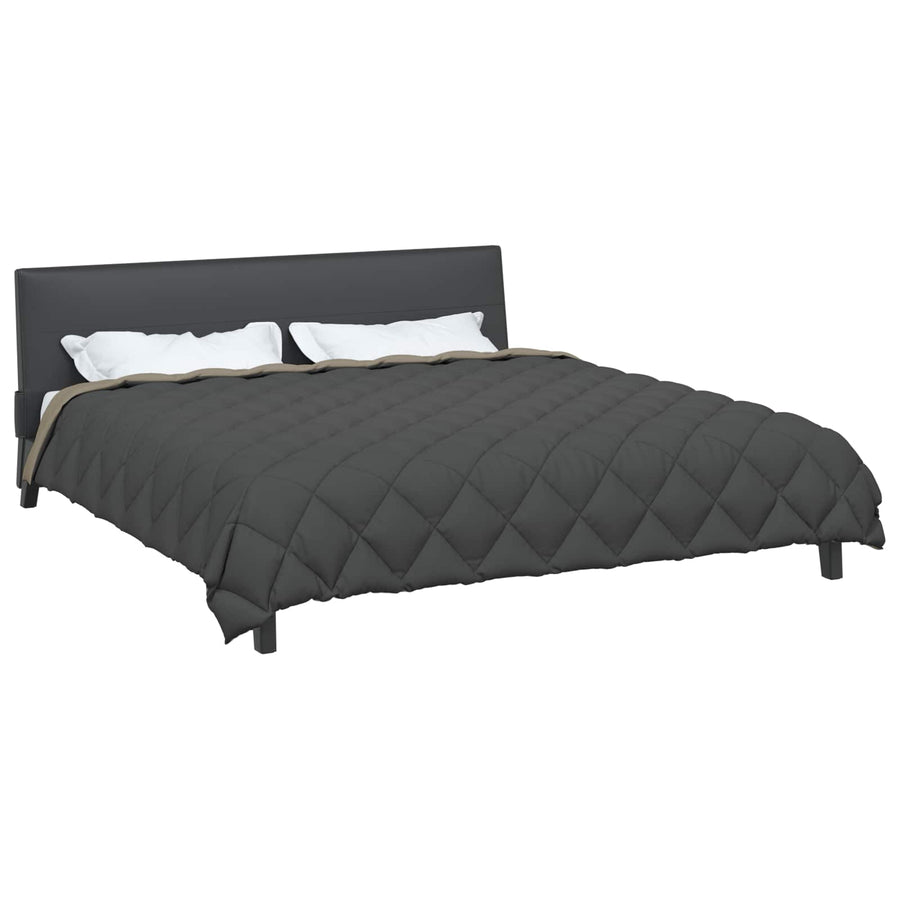 Winter Dekbed Lichtgrijs en Antraciet 240 x 260 cm Microfiber