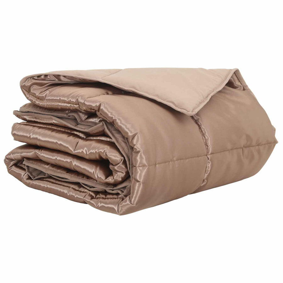 Zomer Dekbed Goud 200 x 200 cm Satijn en Microfiber