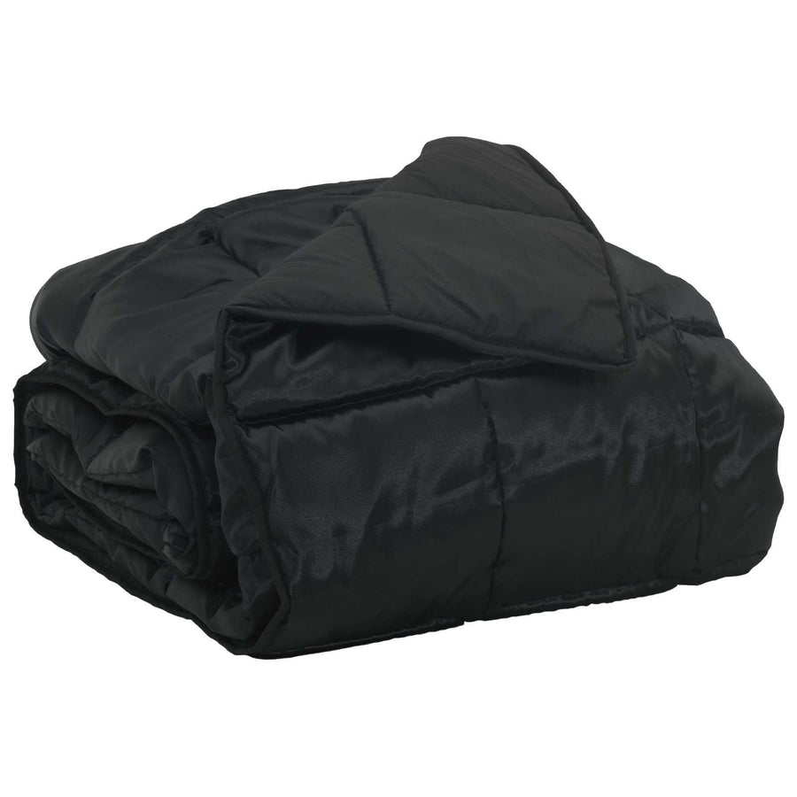 Zomer Dekbed Zwart 240 x 200 cm Satijn en Microfiber