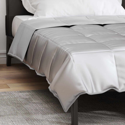 Zomer Dekbed Zilver 200 x 155 cm Satijn en Microfiber