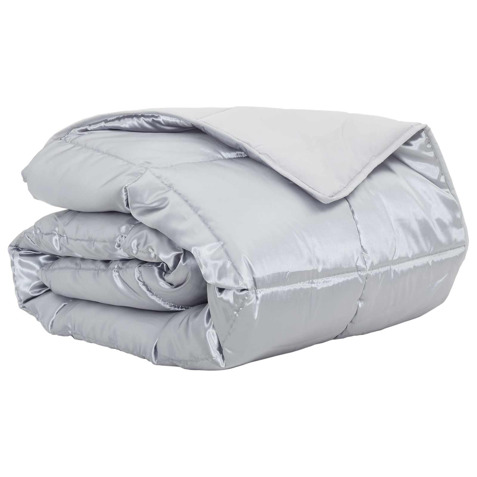 Zomer Dekbed Zilver 240 x 200 cm Satijn en Microfiber