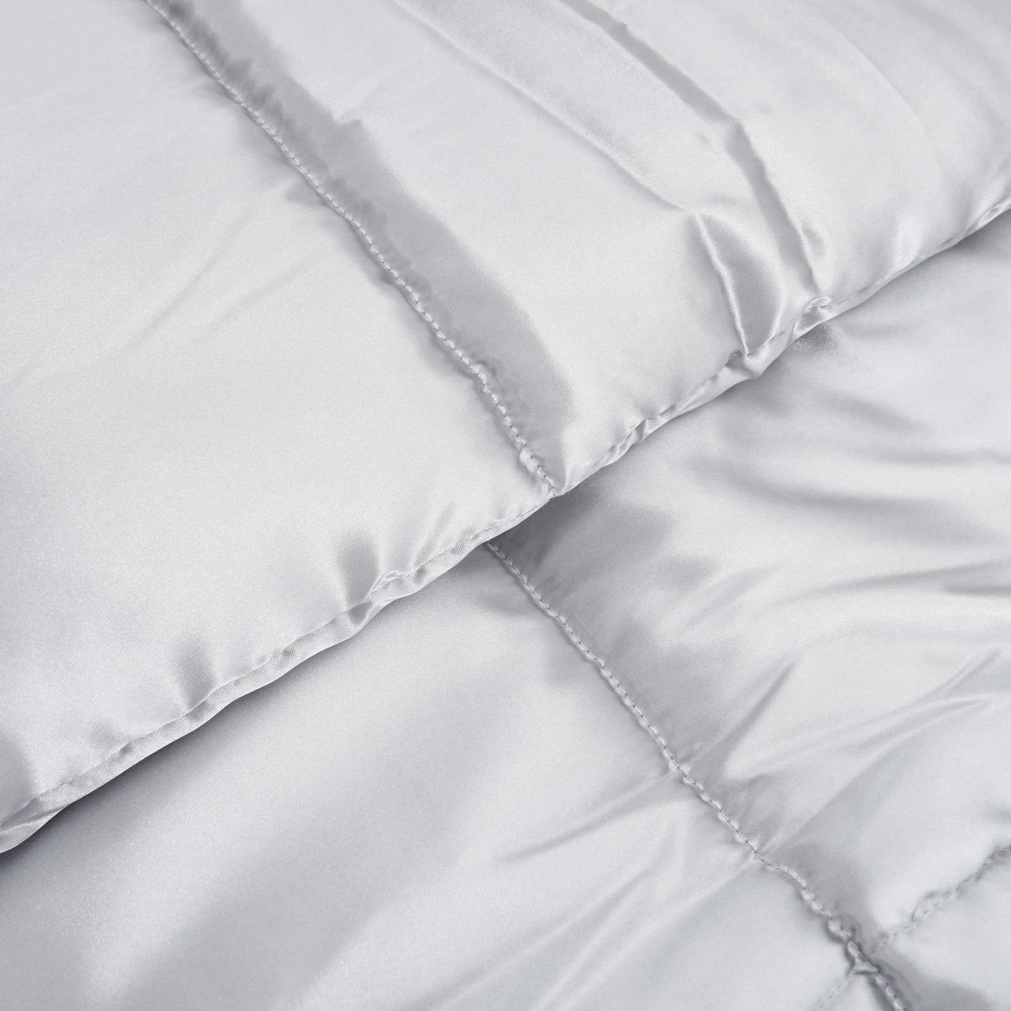 Zomer Dekbed Zilver 220 x 240 cm Satijn en Microfiber
