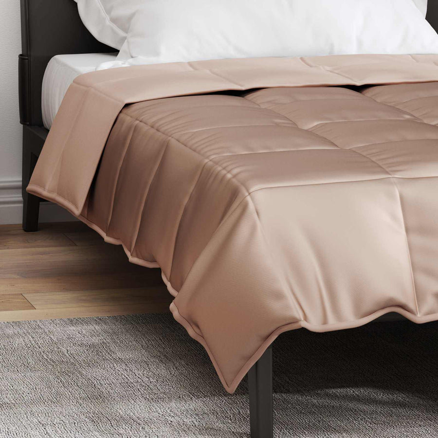 Vol jaar dekbed Goud 220 x 155 cm Satijn en Microfiber
