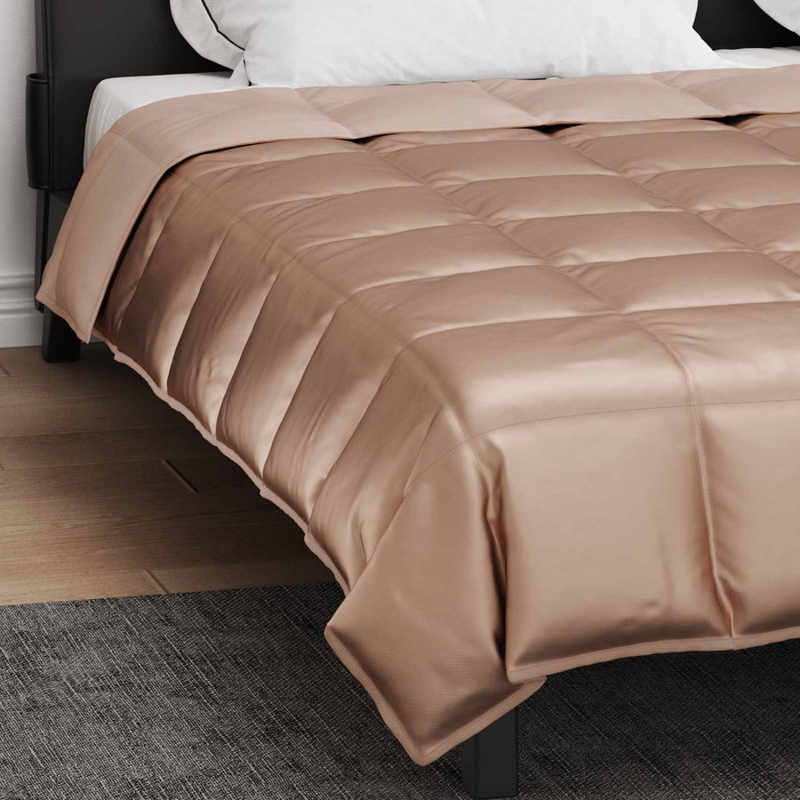 Vol jaar dekbed Goud 220 x 260 cm Satijn en Microfiber
