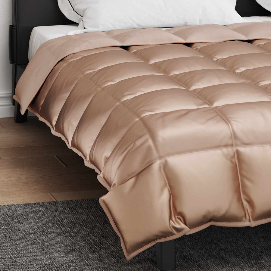 Winter Dekbed Goud 240 x 200 cm Satijn en Microfiber