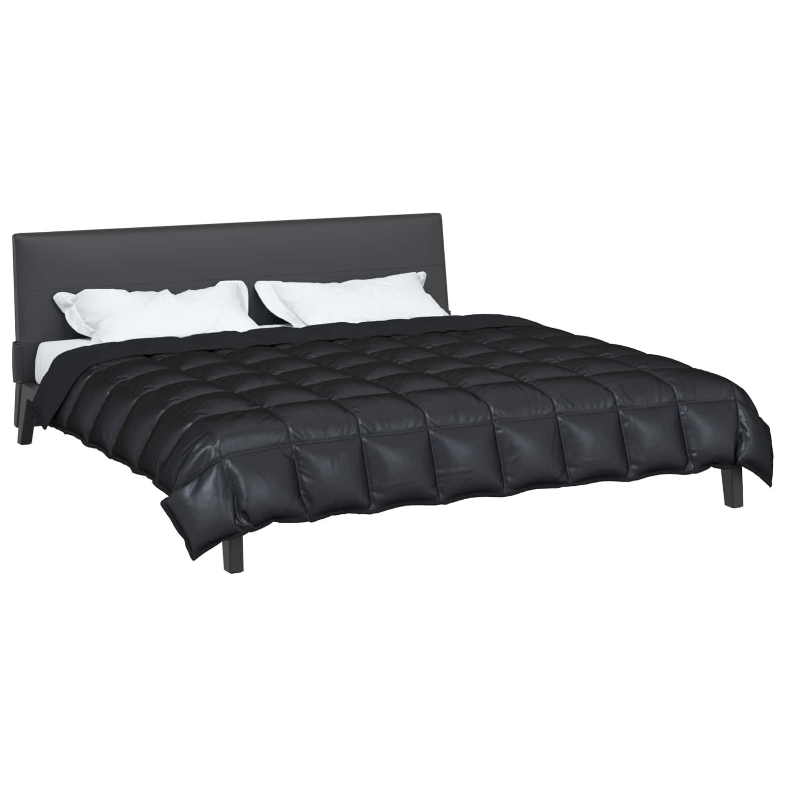Winter Dekbed Zwart 200 x 200 cm Satijn en Microfiber