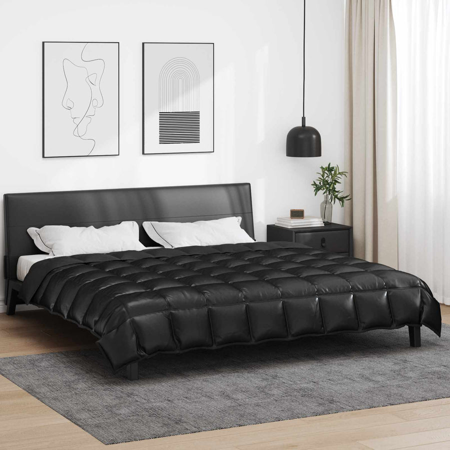 Winter Dekbed Zwart 220 x 200 cm Satijn en Microfiber