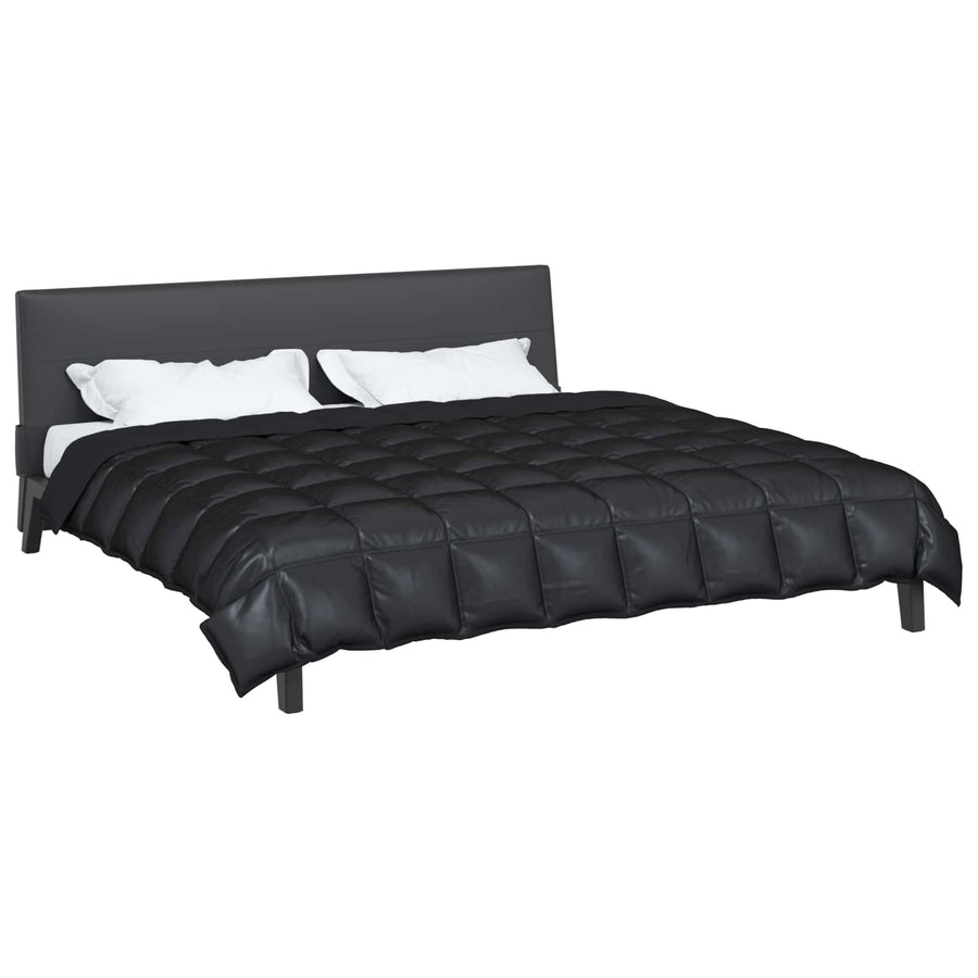 Winter Dekbed Zwart 220 x 260 cm Satijn en Microfiber