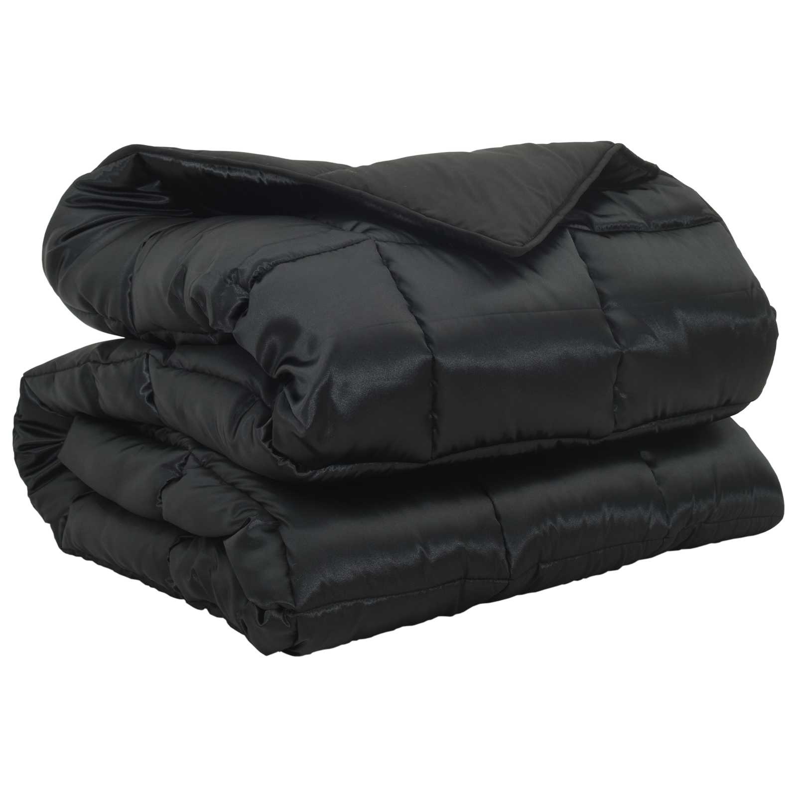 Winter Dekbed Zwart 240 x 260 cm Satijn en Microfiber