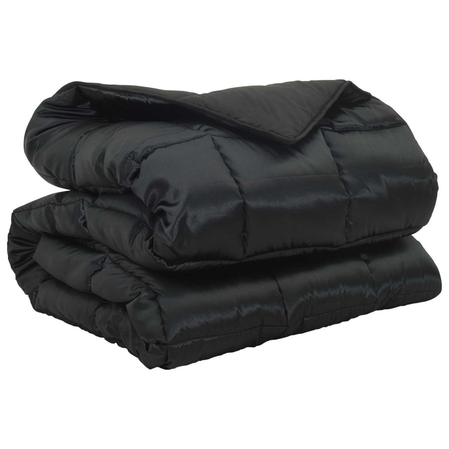 Winter Dekbed Zwart 240 x 260 cm Satijn en Microfiber