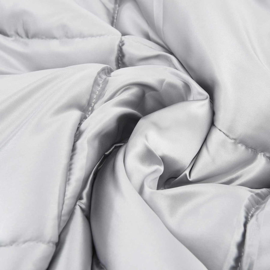 Winter Dekbed Zilver 200 x 135 cm Satijn en Microfiber
