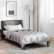 Dekbed 200x155 cm zilver satijn microfiber