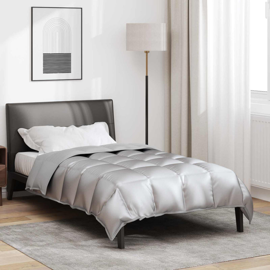 Winter Dekbed Zilver 200 x 155 cm Satijn en Microfiber