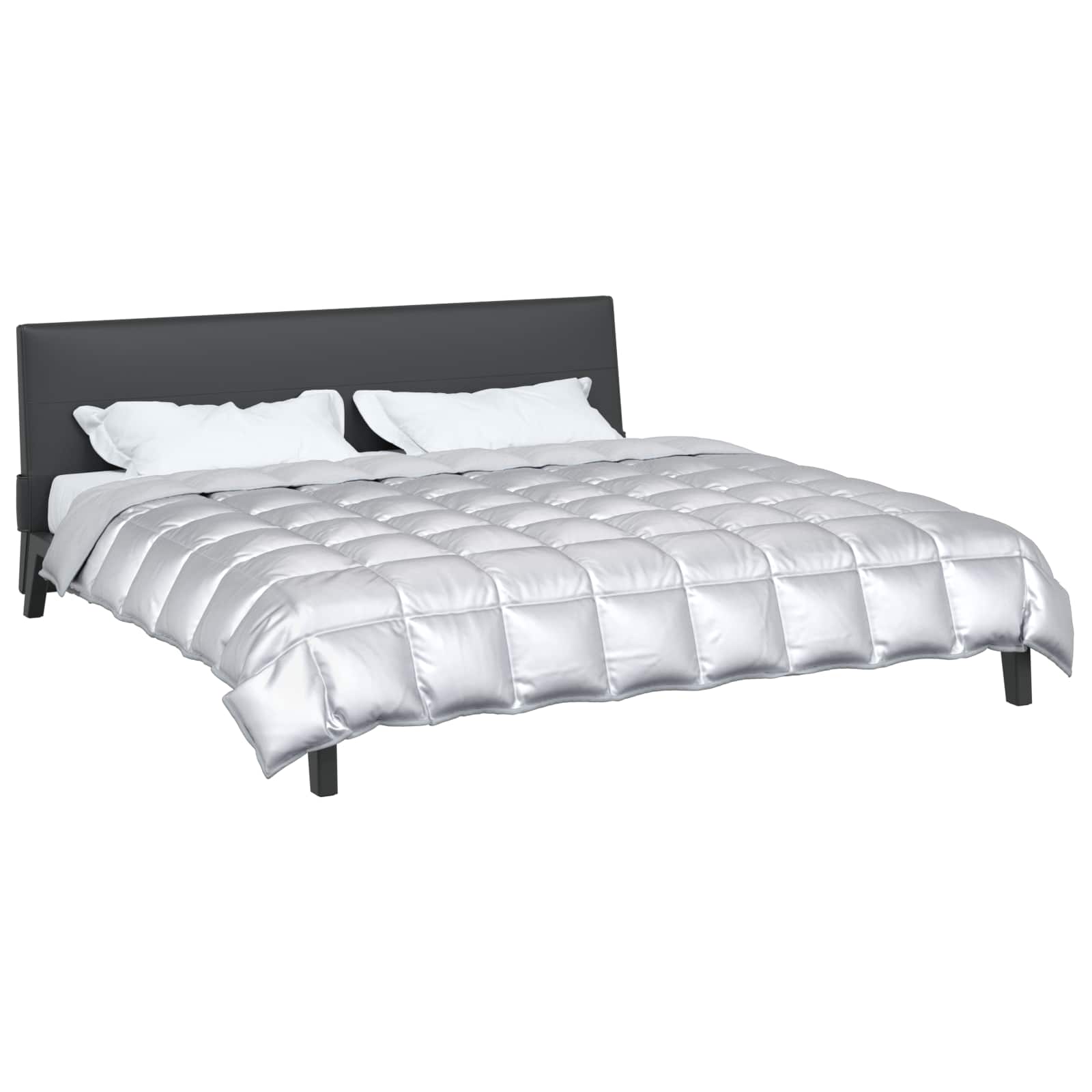 Winter Dekbed Zilver 200 x 200 cm Satijn en Microfiber