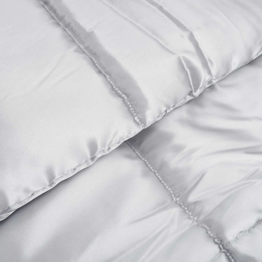 Winter Dekbed Zilver 240 x 200 cm Satijn en Microfiber
