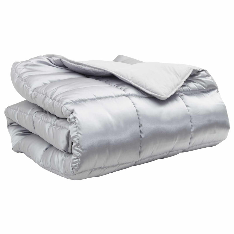 Winter Dekbed Zilver 240 x 200 cm Satijn en Microfiber