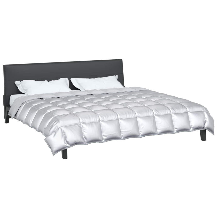 Winter Dekbed Zilver 220 x 260 cm Satijn en Microfiber