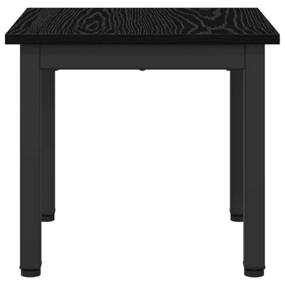 Salontafel Zwart Eiken 40 x 40 x 36 cm Bewerkt hout