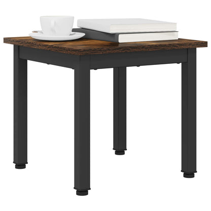 Salontafel Rook Eik 40 x 40 x 36 cm Bewerkt hout