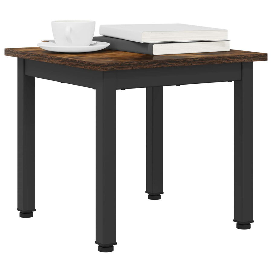 Salontafel Rook Eik 40 x 40 x 36 cm Bewerkt hout