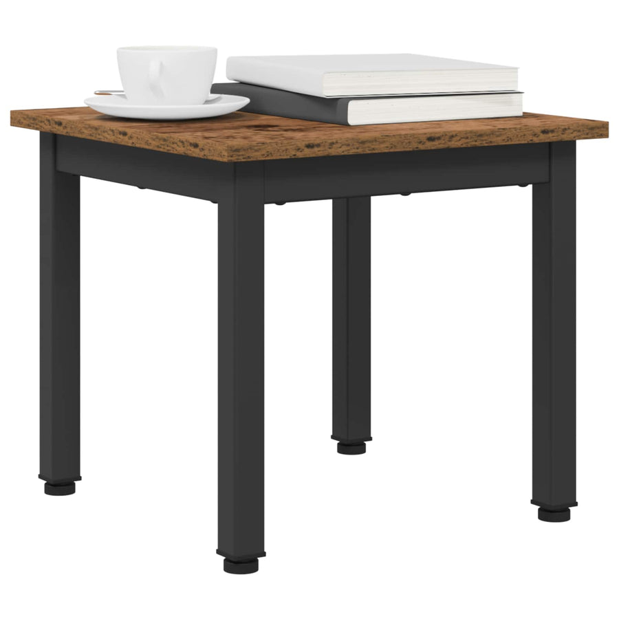 Salontafel Oudhout 40 x 40 x 36 cm Bewerkt hout