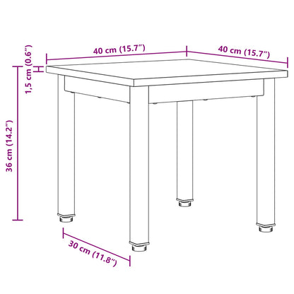 Salontafel Ambachtelijk eiken 40 x 40 x 36 cm Bewerkt hout