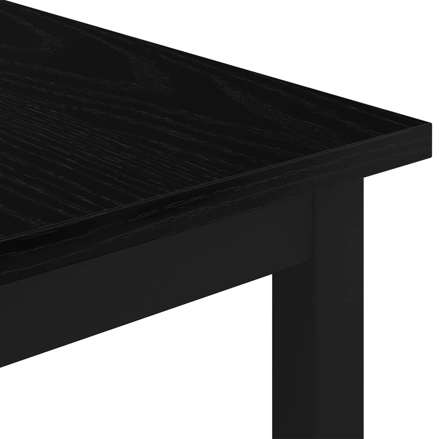 Salontafel Zwart Eiken 50 x 50 x 36 cm Bewerkt hout