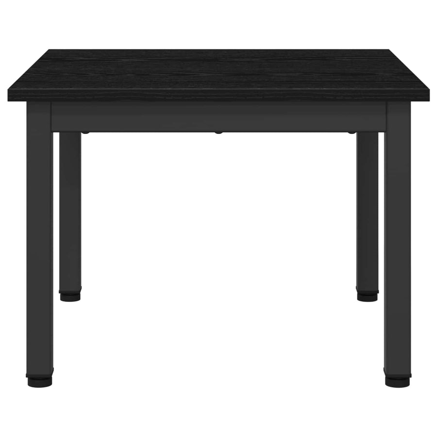 Salontafel Zwart Eiken 50 x 50 x 36 cm Bewerkt hout