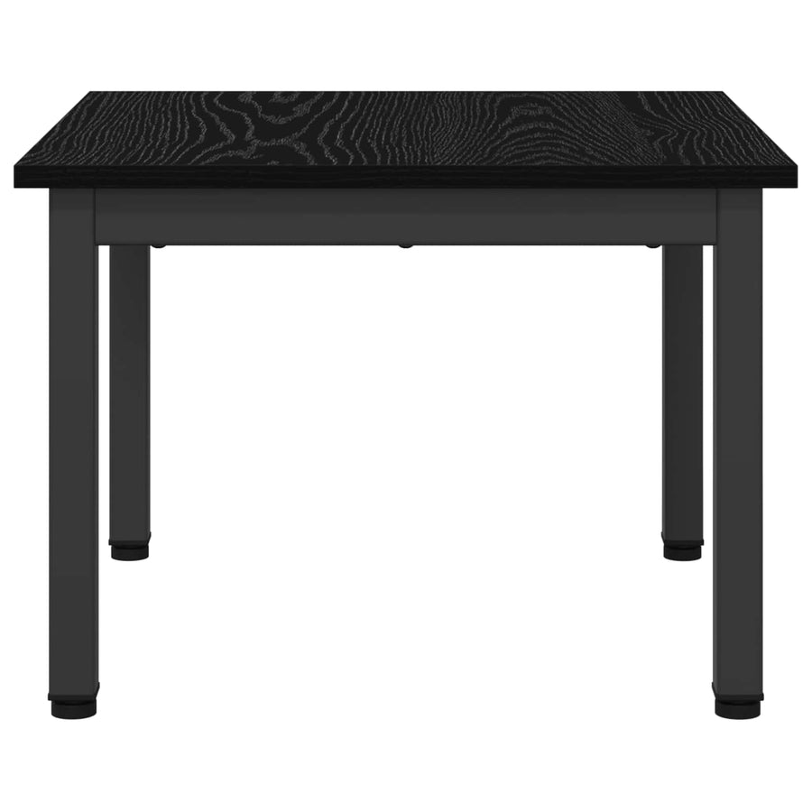 Salontafel Zwart Eiken 50 x 50 x 36 cm Bewerkt hout