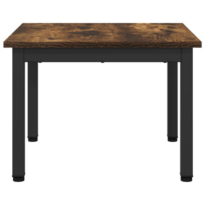 Salontafel Rook Eik 50 x 50 x 36 cm Bewerkt hout