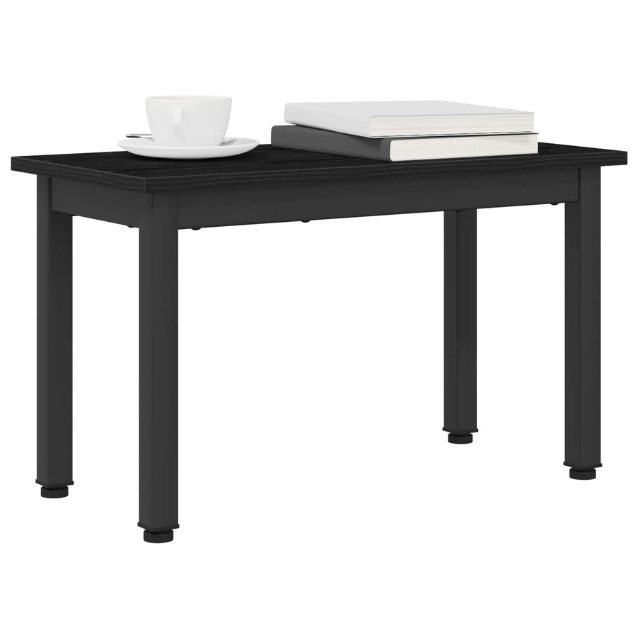 Salontafel Zwart Eiken 60 x 30 x 36 cm Bewerkt hout