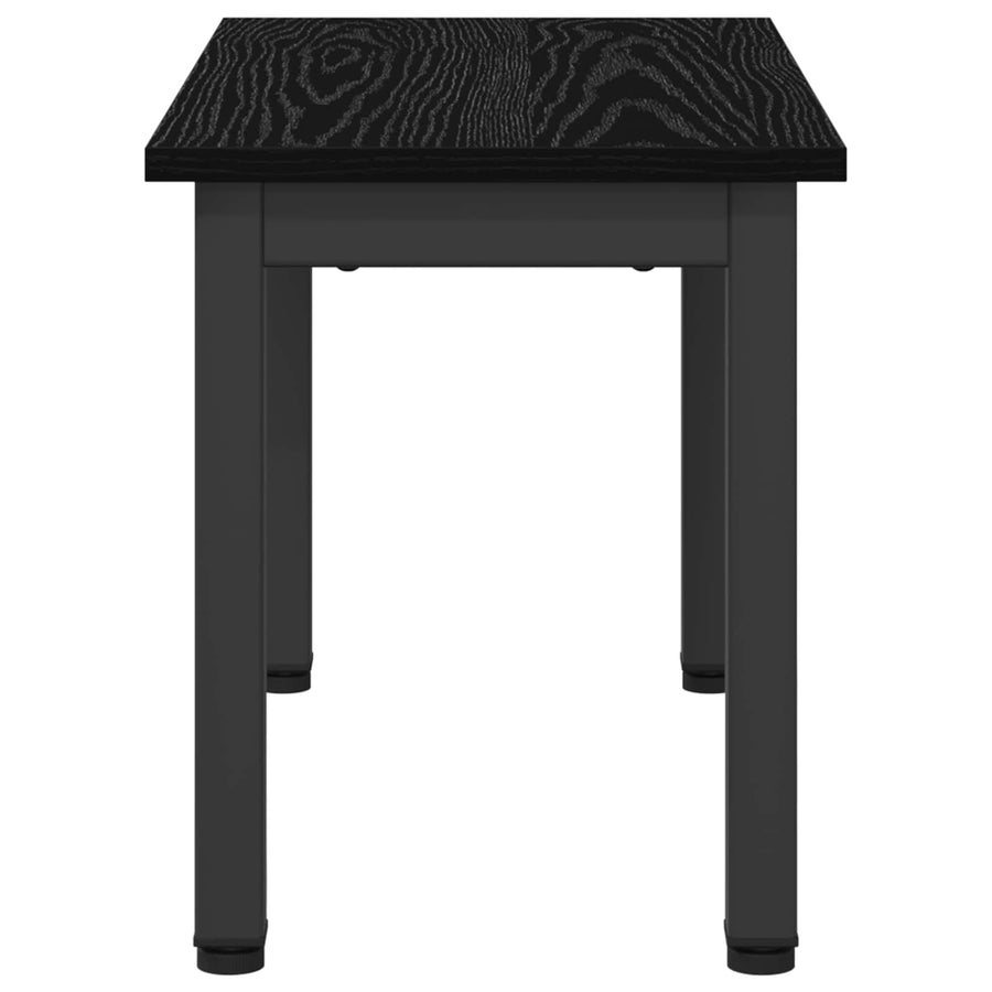 Salontafel Zwart Eiken 60 x 30 x 36 cm Bewerkt hout