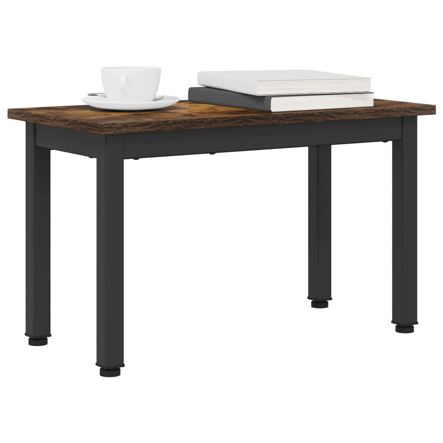 Salontafel Rook Eik 60 x 30 x 36 cm Bewerkt hout