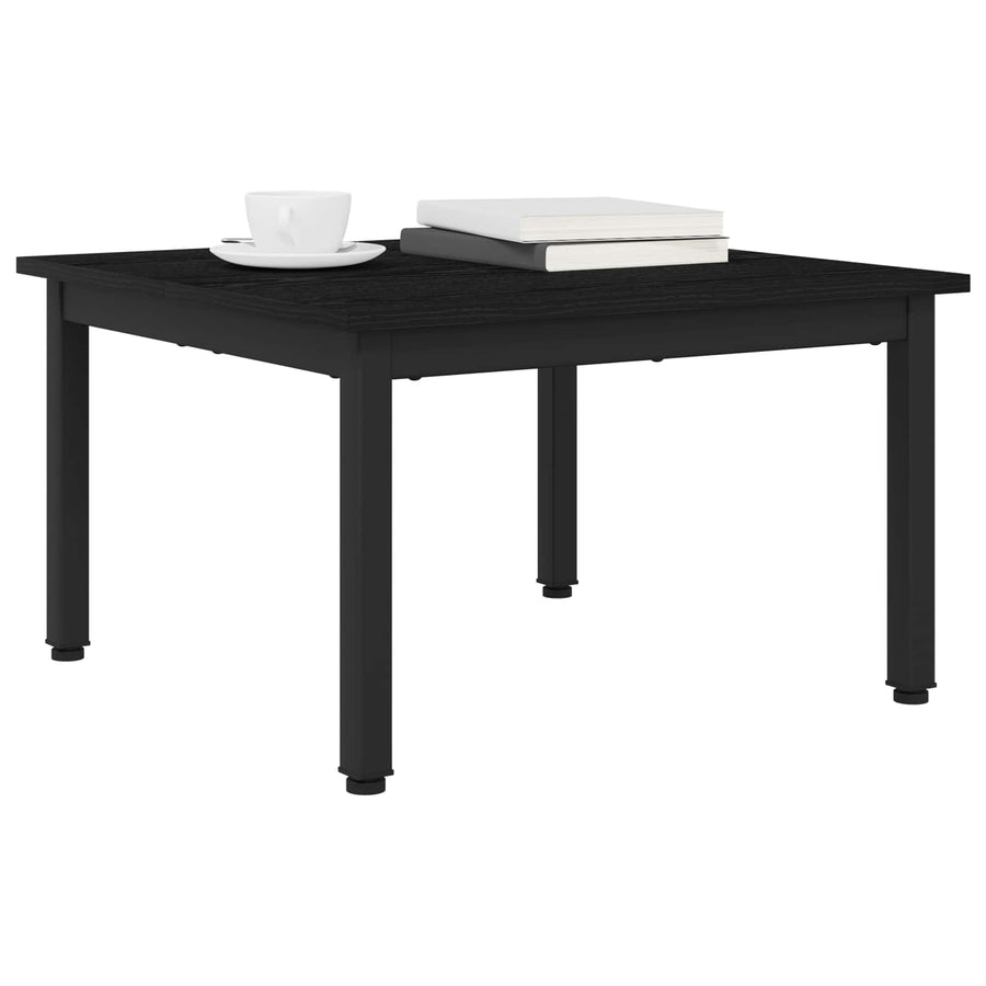 Salontafel Zwart Eiken 60 x 60 x 36 cm Bewerkt hout