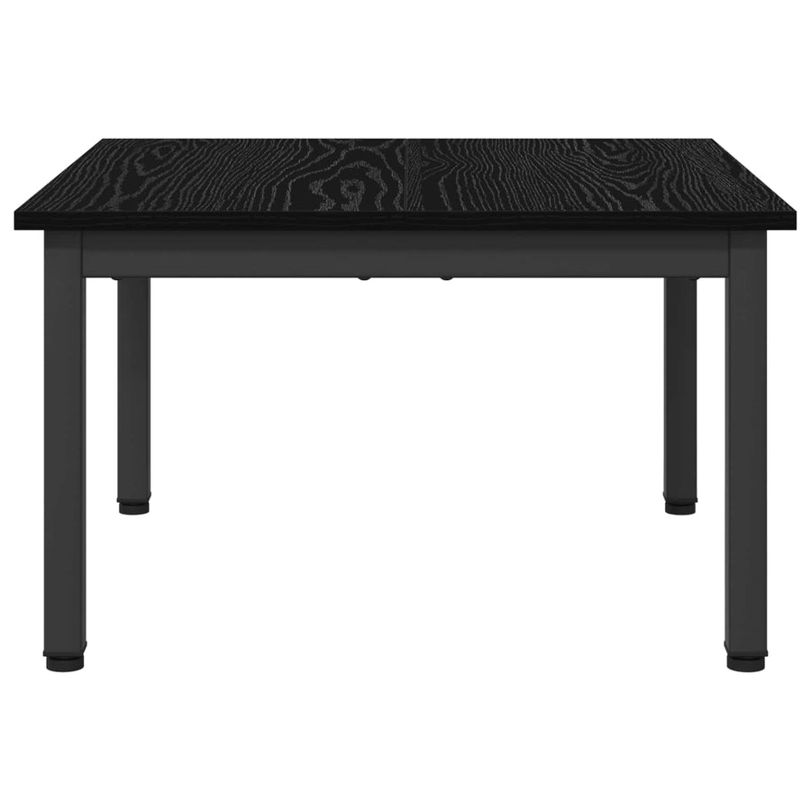 Salontafel Zwart Eiken 60 x 60 x 36 cm Bewerkt hout