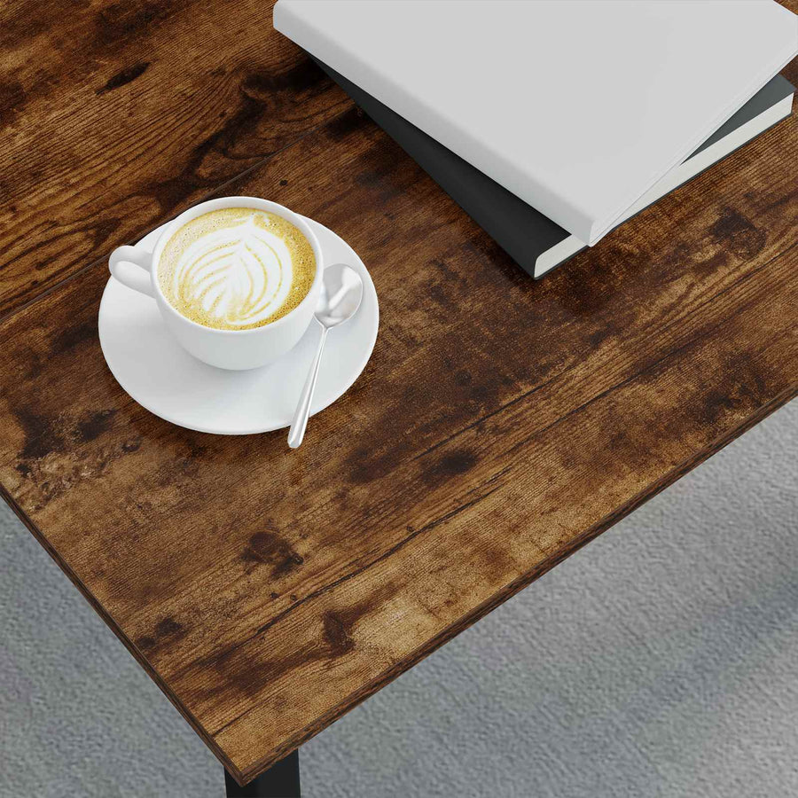 Salontafel Rook Eik 60 x 60 x 36 cm Bewerkt hout