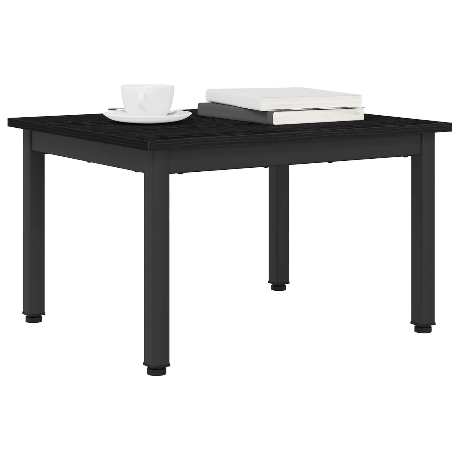 Salontafel Zwart Eiken 60 x 50 x 36 cm Bewerkt hout