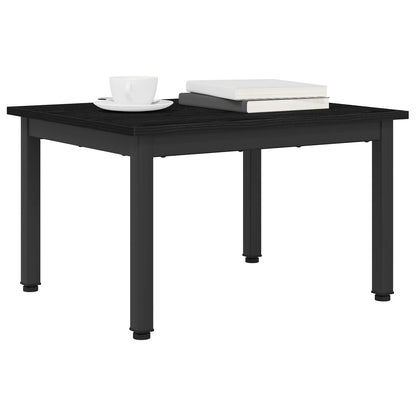 Salontafel Zwart Eiken 60 x 50 x 36 cm Bewerkt hout