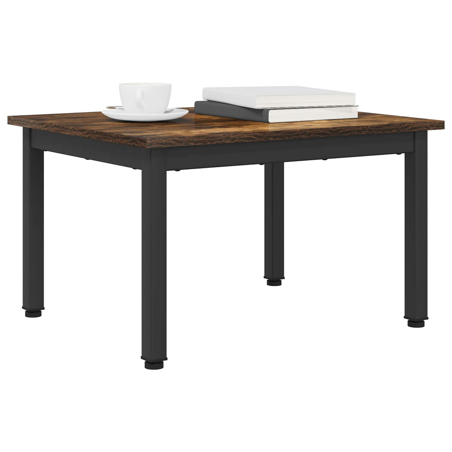 Salontafel Rook Eik 60 x 50 x 36 cm Bewerkt hout