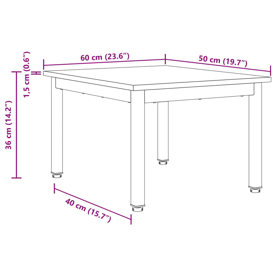 Salontafel Grijs Sonoma 60 x 50 x 36 cm Bewerkt hout