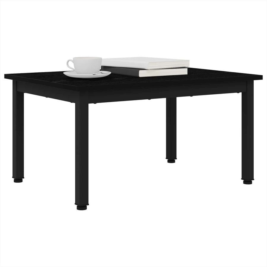 Salontafel Zwart Eiken 70 x 50 x 36 cm Bewerkt hout