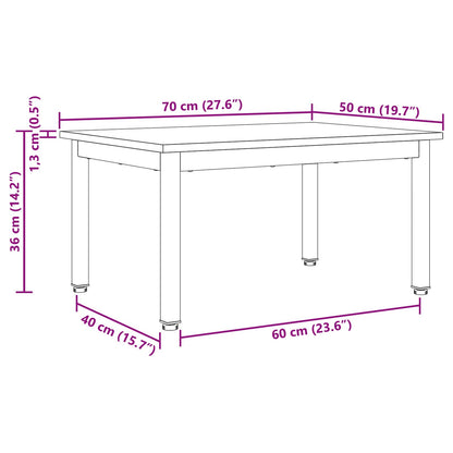 Salontafel Sonoma 70 x 50 x 36 cm Bewerkt hout