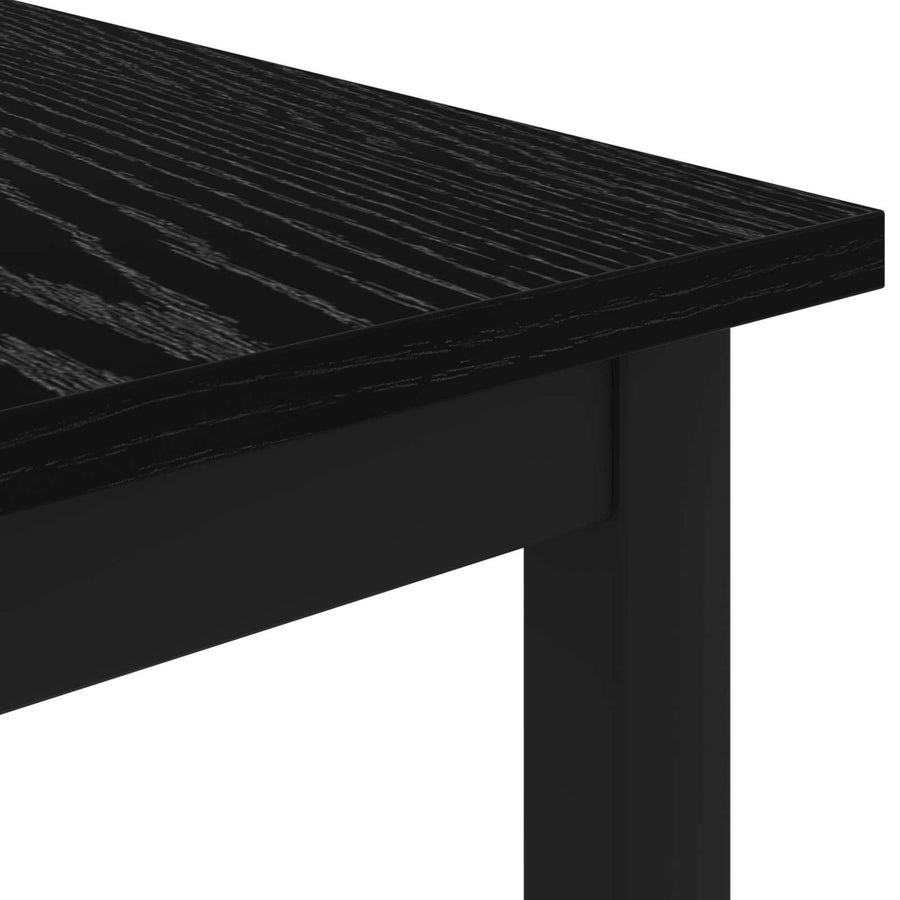 Salontafel Zwart Eiken 100 x 50 x 45 cm Bewerkt hout