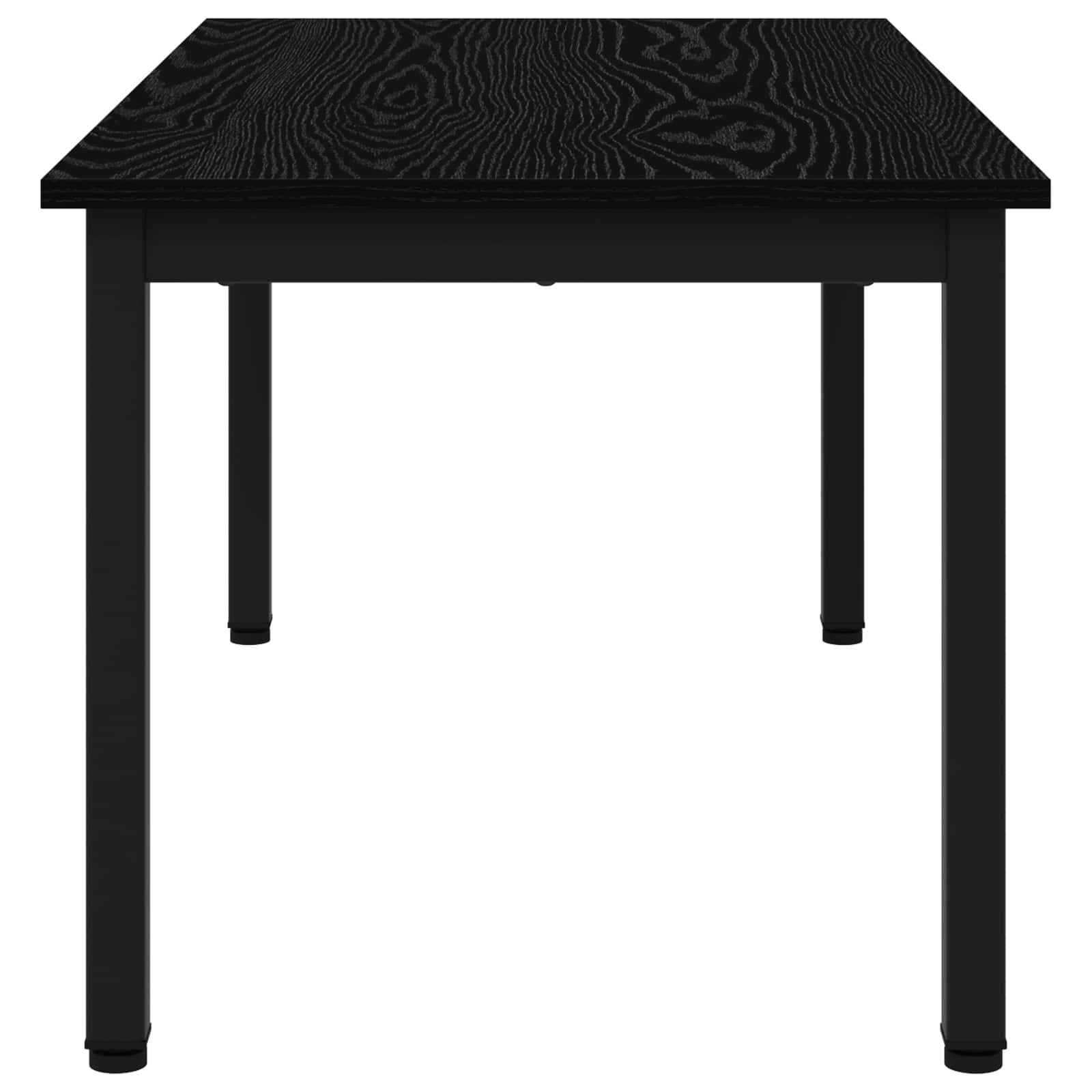 Salontafel Zwart Eiken 100 x 50 x 45 cm Bewerkt hout