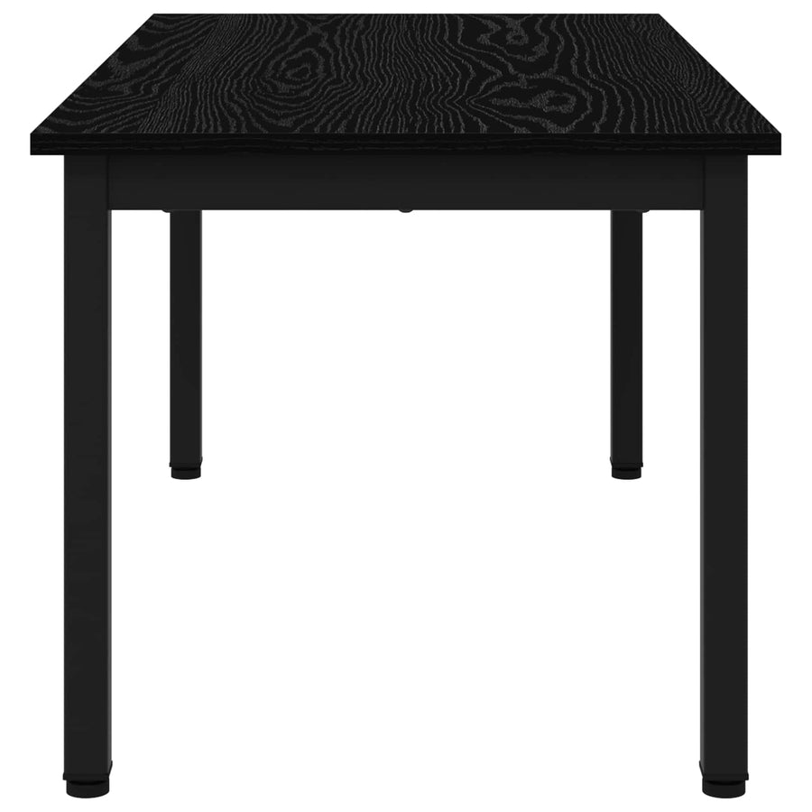 Salontafel Zwart Eiken 100 x 50 x 45 cm Bewerkt hout
