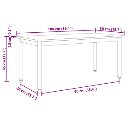 Salontafel Sonoma 100 x 50 x 45 cm Bewerkt hout