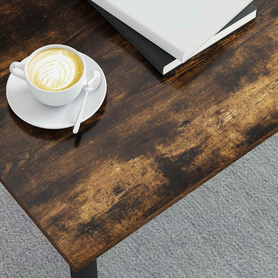 Salontafel Rook Eik 100 x 50 x 45 cm Bewerkt hout
