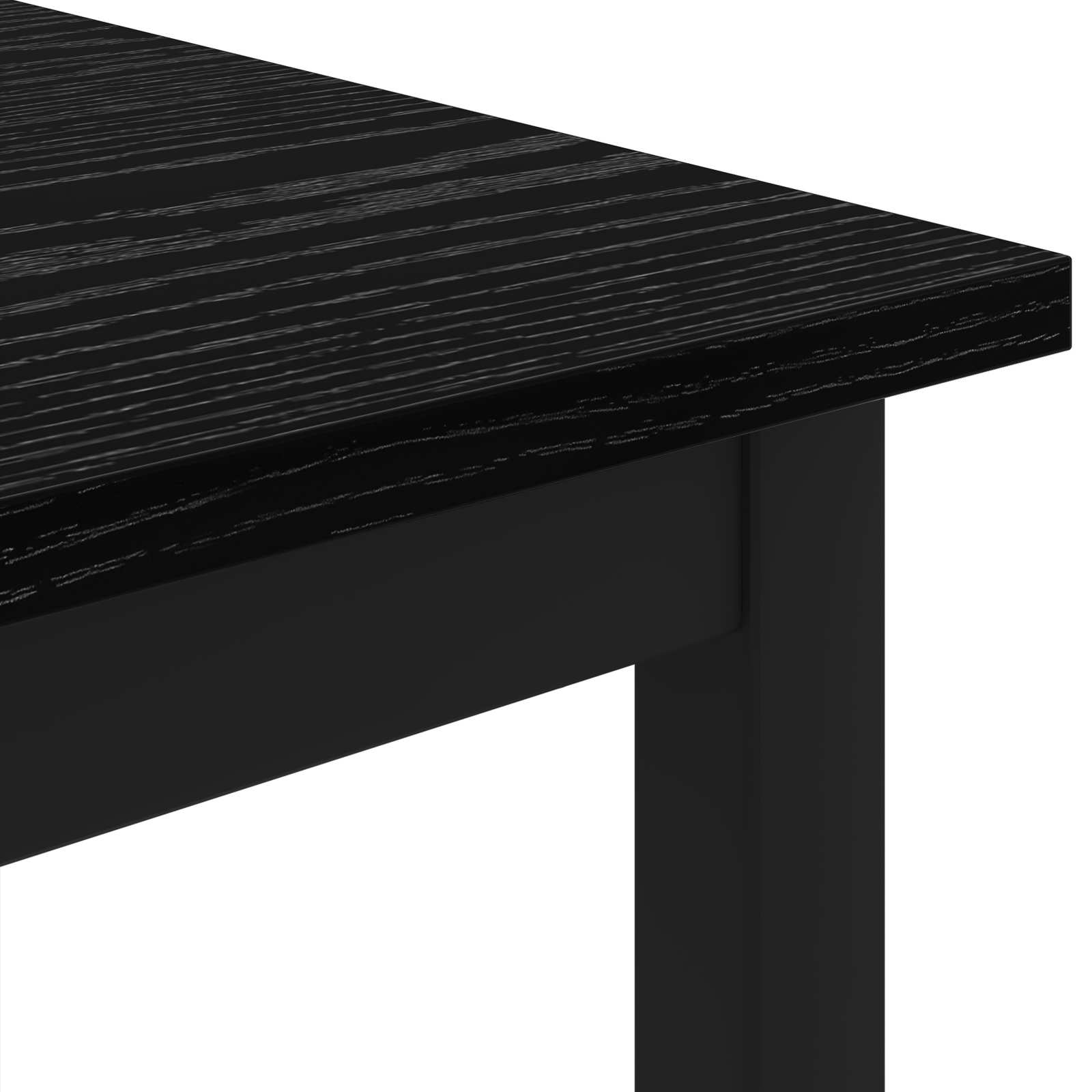Salontafel Zwart Eiken 80 x 80 x 45 cm Bewerkt hout