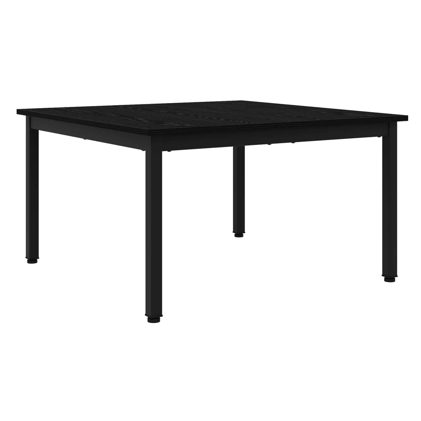Salontafel Zwart Eiken 80 x 80 x 45 cm Bewerkt hout