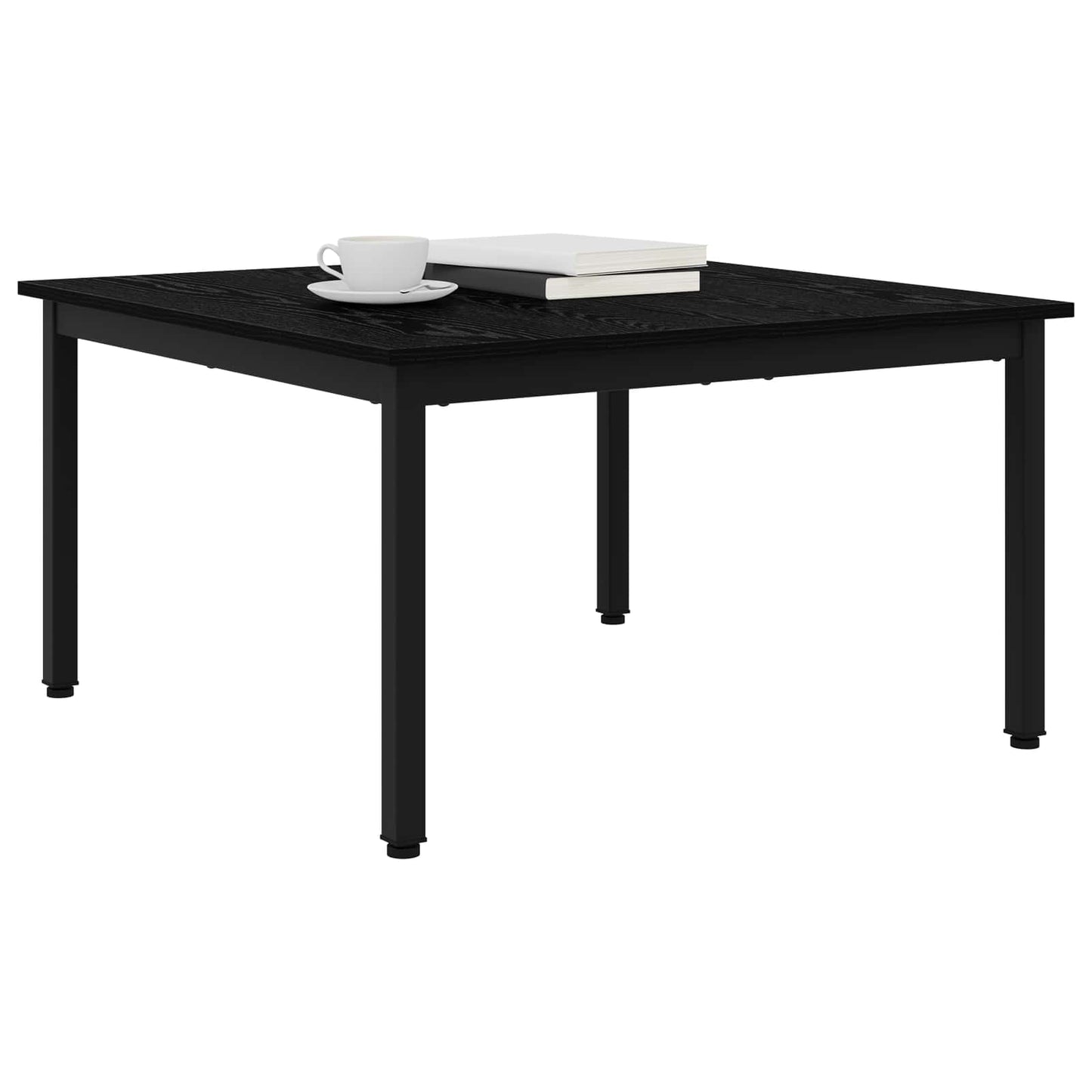 Salontafel Zwart Eiken 80 x 80 x 45 cm Bewerkt hout